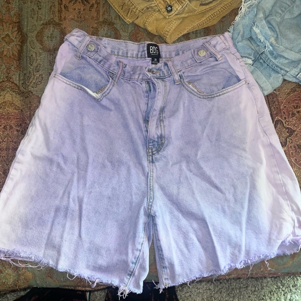 Women's Purple Denim Shorts